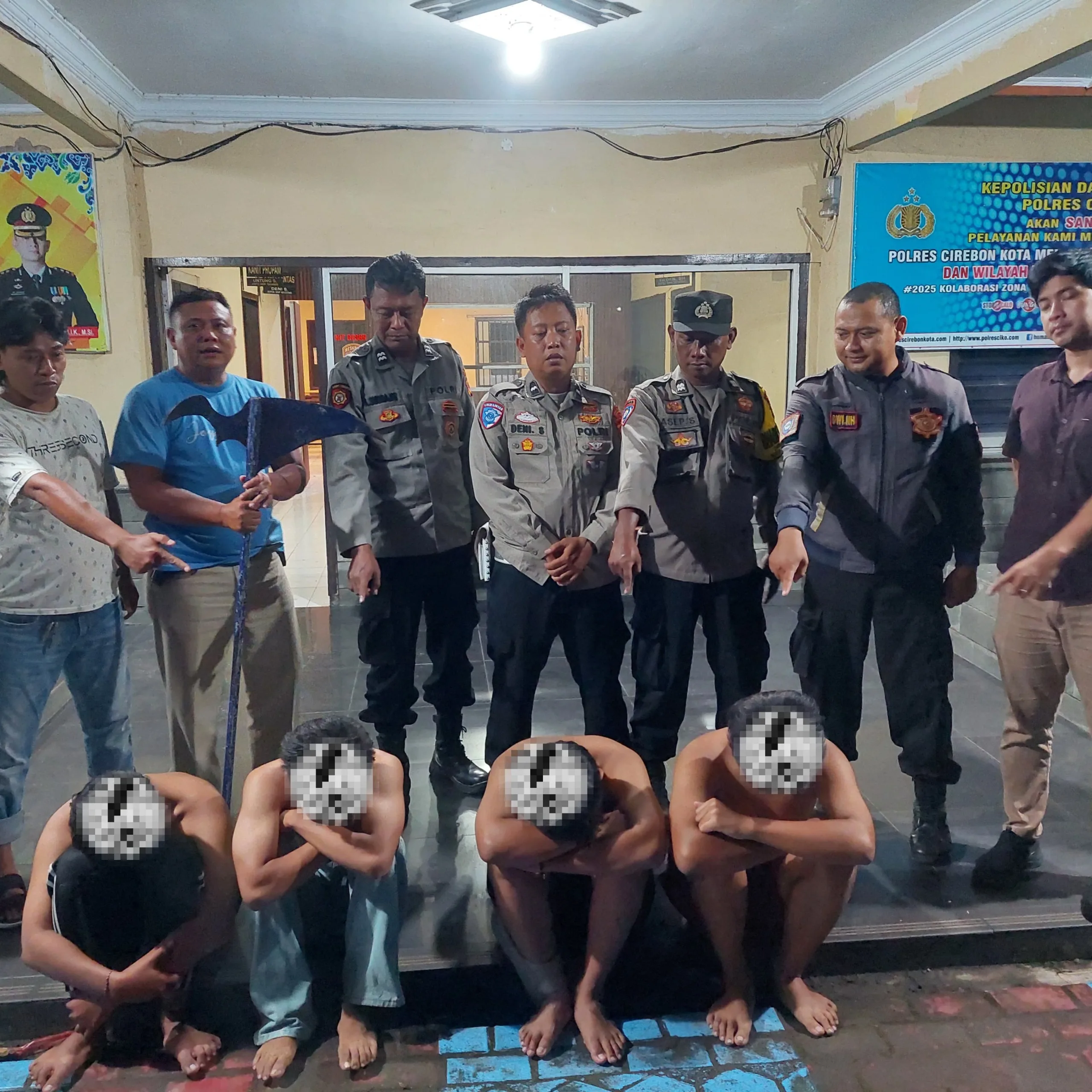 Polsek Kapetakan Gagalkan Aksi Tawuran Konten Empat Remaja di Jati Lor